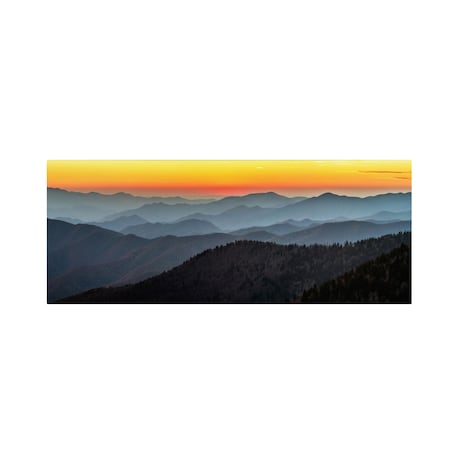 Pierre Leclerc 'Great Smoky Sunset' Canvas Art,16x47